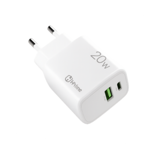 Fonte Turbo HPrime 20W 1 USB-C 1 USB-A Branco
